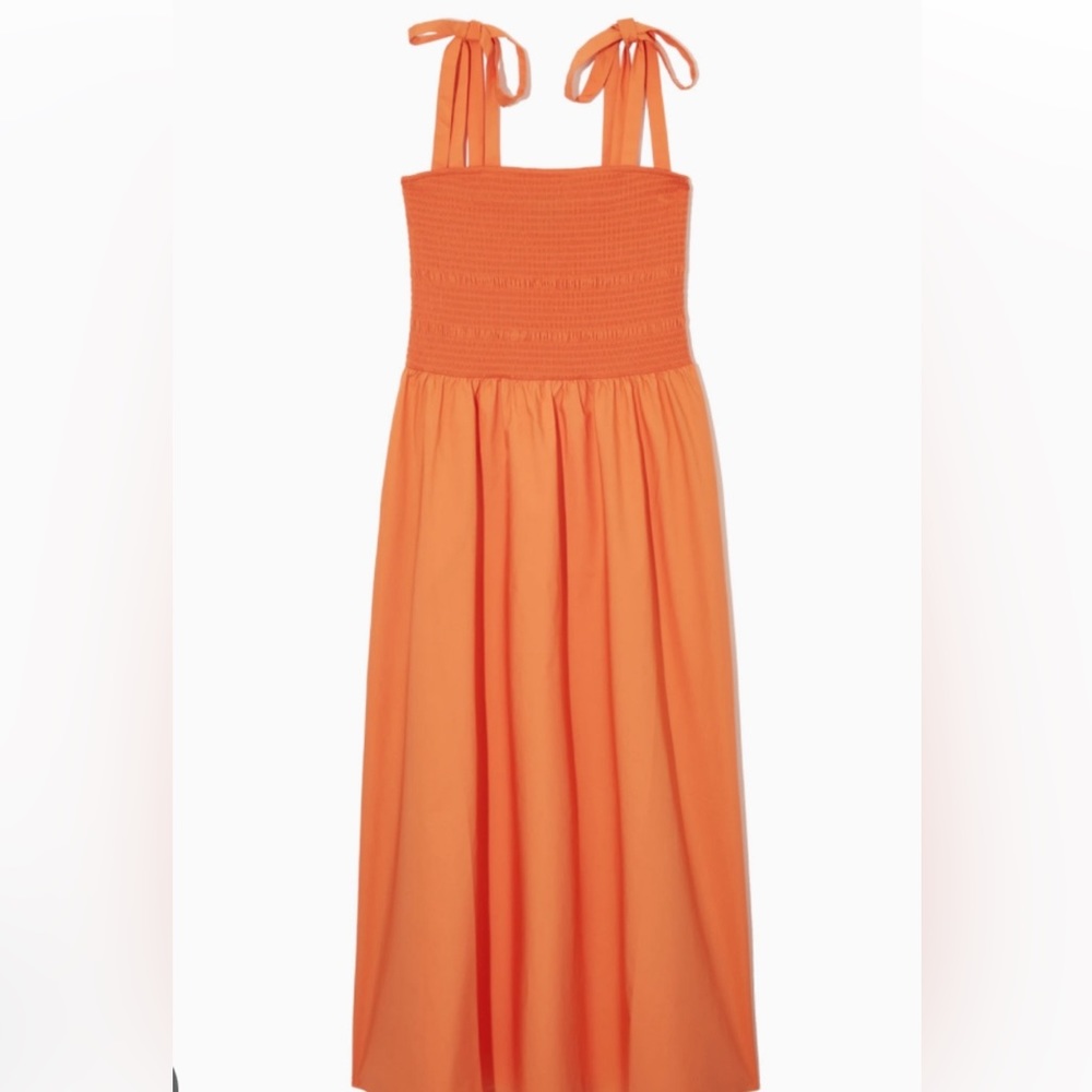 NEW COS Smoked Tie Strap Dress